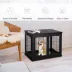 PawHut 26" Wooden Dog Cage with Double Door Entrance & Simple Modern Design image thumbnail 4