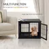 PawHut 26" Wooden Dog Cage with Double Door Entrance & Simple Modern Design image thumbnail 5
