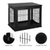 PawHut 26" Wooden Dog Cage with Double Door Entrance & Simple Modern Design image thumbnail 7