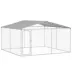 PawHut Dog Kennel Outdoor, Heavy Duty Playpen with Secure Lock, Cover,  13.1' x 13.1' x 7.5' image thumbnail 1
