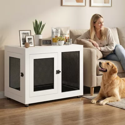PawHut Pet Crate End Table with Water-resistant Cushion - Image 2