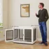 PawHut Pet Crate End Table with Water-resistant Cushion image thumbnail 3