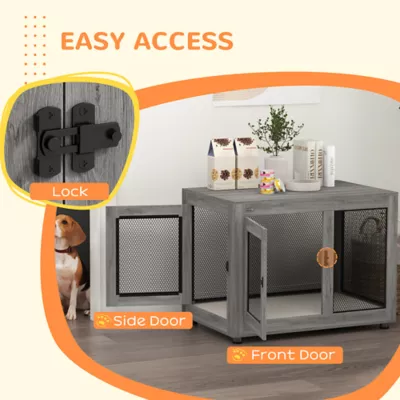 PawHut Pet Crate End Table with Water-resistant Cushion - Image 5