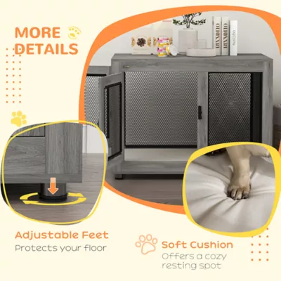 PawHut Pet Crate End Table with Water-resistant Cushion - Image 6
