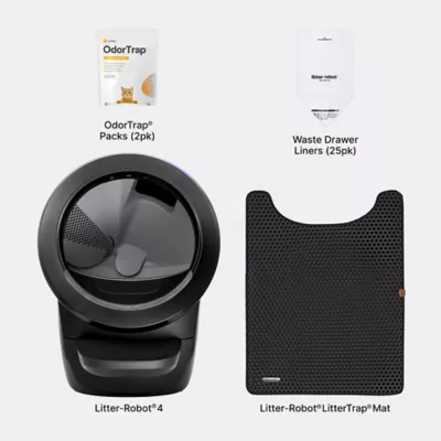 Litter Robot 4 Beginner Bundle - Litter Robot 4, Littertrap Mat, Odortrap Pack, Waste Liners, Wipes - Image 3
