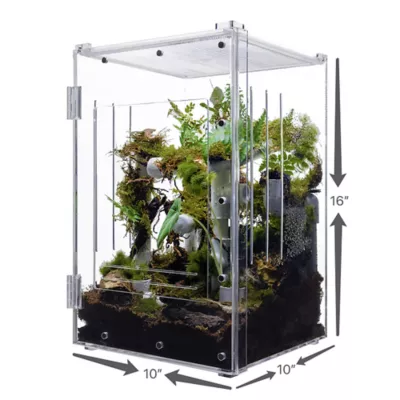 HerpCult Acrylic Terrarium Front Opening Large - 10" x 10" x 16" - Image 5