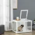 PawHut 31.5" Dog Crate Furniture with Double Doors image thumbnail 2