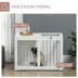 PawHut 31.5" Dog Crate Furniture with Double Doors image thumbnail 4