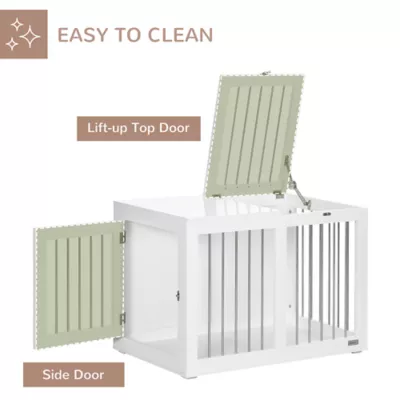 PawHut 31.5" Dog Crate Furniture with Double Doors - Image 5