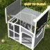 PawHut Wooden Dog House, Raised Pet Kennel with Removable Bottom, Openable Asphalt Roof, Door image thumbnail 5