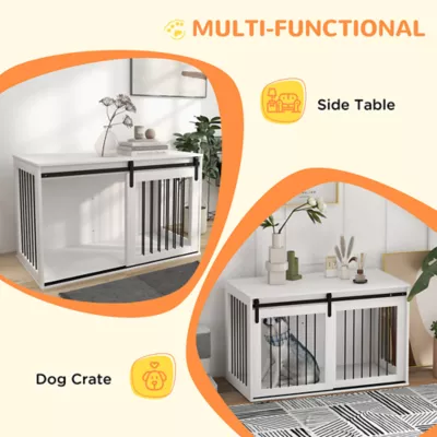 PawHut Dog Crate Furniture, Dog Crate End Side Table for Large Dogs - Image 5