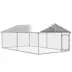 PawHut 13.1' x 7.5' x 4.9' Outdoor Dog Kennel Dog Run with Waterproof, UV Resistant Cover image thumbnail 1