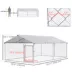 PawHut 13.1' x 7.5' x 4.9' Outdoor Dog Kennel Dog Run with Waterproof, UV Resistant Cover image thumbnail 3