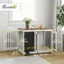 PawHut 39" Dog Crate Furniture Side End Table for Large Dogs w/ Blackboard, Three Doors image thumbnail 3