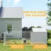 PawHut Galvanized Steel Dog Kennel with Waterproof & UV-Resistant Cover, 19.7' x 7.5' x 4.9' image thumbnail 4
