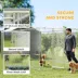 PawHut Galvanized Steel Dog Kennel with Waterproof & UV-Resistant Cover, 19.7' x 7.5' x 4.9' image thumbnail 6