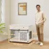 PawHut 39" Dog Crate Furniture, Dog Kennel Indoor with 2 Drawers, Wheels, Sliding Door image thumbnail 3