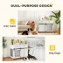PawHut 39" Dog Crate Furniture, Dog Kennel Indoor with 2 Drawers, Wheels, Sliding Door image thumbnail 4