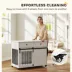 PawHut 39" Dog Crate Furniture, Dog Kennel Indoor with 2 Drawers, Wheels, Sliding Door image thumbnail 6