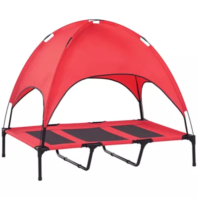 PawHut Elevated Dog Bed with Canopy, Dog Cot, for XL Dogs, 48" x 36" x 43" - Image 1