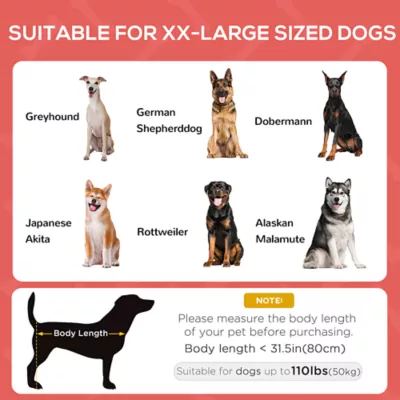 PawHut Elevated Dog Bed with Canopy, Dog Cot, for XL Dogs, 48" x 36" x 43" - Image 4