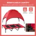 PawHut Elevated Dog Bed with Canopy, Dog Cot, for XL Dogs, 48" x 36" x 43" image thumbnail 6