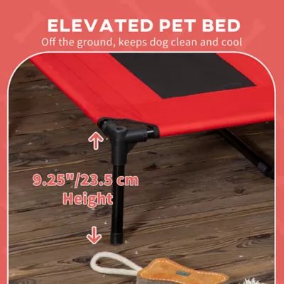 PawHut Elevated Dog Bed with Canopy, Dog Cot, for XL Dogs, 48" x 36" x 43" - Image 7
