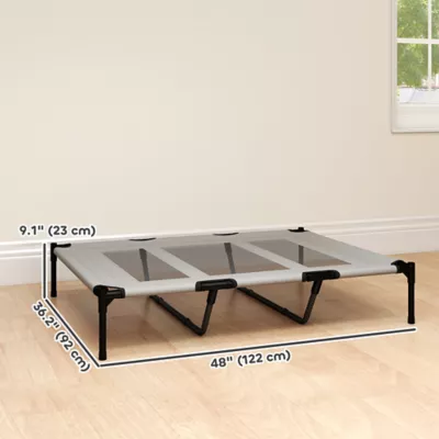 PawHut Elevated Dog Bed, Raised Dog Cot for XL Sized Dogs, 48" x 36" x 9" - Image 3