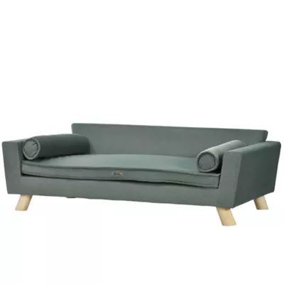 PawHut Dog Sofa Bed with Removable Pillows, Washable Cushion, Water-resistant Fabric - Image 1