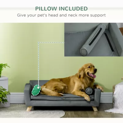 PawHut Dog Sofa Bed with Removable Pillows, Washable Cushion, Water-resistant Fabric - Image 6