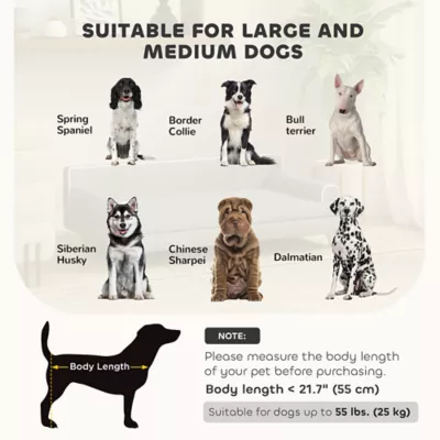 PawHut Elevated Dog Sofa Bed, with Cushion, Washable Cover, Wooden Legs - Image 4