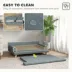 PawHut Elevated Dog Sofa Bed, with Cushion, Washable Cover, Wooden Legs image thumbnail 5