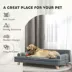 PawHut Elevated Dog Sofa Bed, with Cushion, Washable Cover, Wooden Legs image thumbnail 7