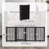 PawHut 4 Panel Free Standing Wooden Pet Gate with Open Door image thumbnail 3