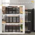 PawHut 4 Panel Free Standing Wooden Pet Gate with Open Door image thumbnail 4