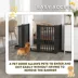 PawHut 4 Panel Free Standing Wooden Pet Gate with Open Door image thumbnail 5