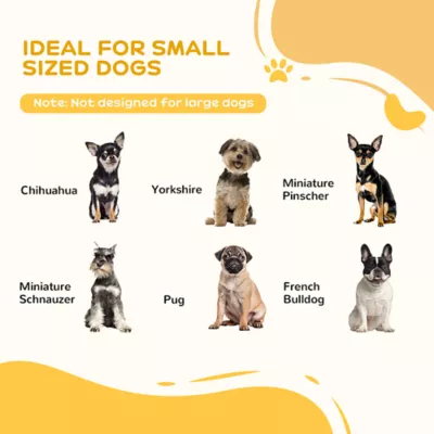 PawHut 24"H Foldable Dog Gate, 3 Panels Freestanding Pet Gate Barriers Indoor with Support Feet - Image 4