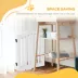 PawHut 24"H Foldable Dog Gate, 3 Panels Freestanding Pet Gate Barriers Indoor with Support Feet image thumbnail 5