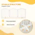 PawHut 24"H Foldable Dog Gate, 3 Panels Freestanding Pet Gate Barriers Indoor with Support Feet image thumbnail 7
