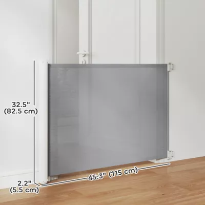PawHut Retractable Pet Safety Barrier Gate, Flexible and Extensible for Stairways Doorways Hallways - Image 3