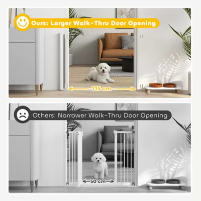 PawHut Retractable Pet Safety Barrier Gate, Flexible and Extensible for Stairways Doorways Hallways - Image 6