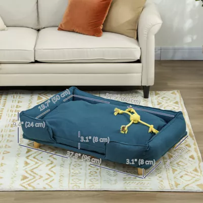 PawHut Washable Dog Sofa for Large Dogs, Elevated Pet Couch with Anti-slip Foot Pads - Image 3