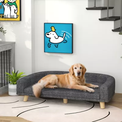 PawHut Dog Sofa for Large Dogs with Washable Cover, Anti-slip Foot Pads - Image 2