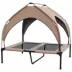 PawHut Raised Dog Bed Cooling Dog Cot w/ Canopy Washable Breathable Mesh image thumbnail 1