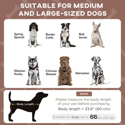 PawHut Raised Dog Bed Cooling Dog Cot w/ Canopy Washable Breathable Mesh - Image 4