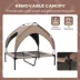 PawHut Raised Dog Bed Cooling Dog Cot w/ Canopy Washable Breathable Mesh image thumbnail 5