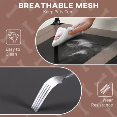 PawHut Raised Dog Bed Cooling Dog Cot w/ Canopy Washable Breathable Mesh - Image 6