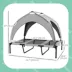PawHut Raised Dog Bed Cooling Dog Cot w/ Canopy Washable Breathable Mesh image thumbnail 3