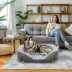 PawHut Pet Sofa Bed for Large Dogs with Removable Cushion, Washable Cover, Anti-slip Foot Pads image thumbnail 2