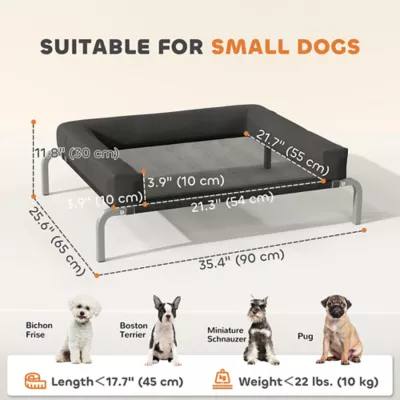 PawHut Elevated Dog Bed, Portable Raised Dog Cot with Breathable Mesh, Removable and Water-Resistant - Image 3